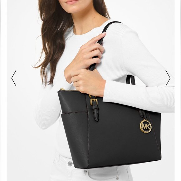 Michael Kors black classic Jet Set Saffiano leather tote bag & matching wallet - Picture 15 of 16